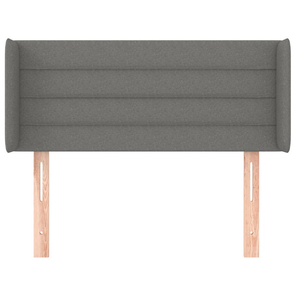 Kopfteil mit Ohren Dunkelgrau 93x16x78/88 cm Stoff