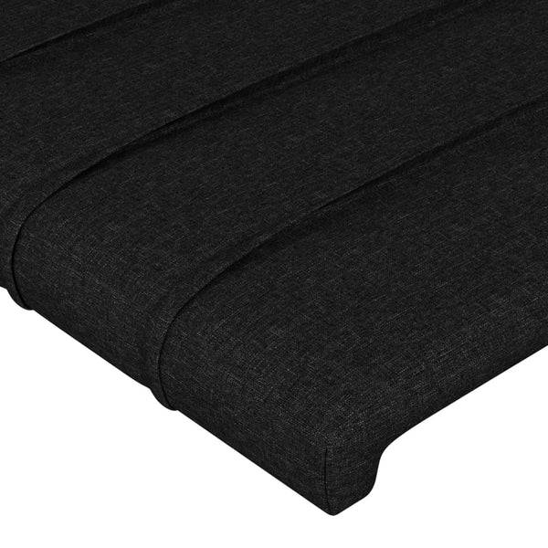 Kopfteil mit Ohren Schwarz 93x16x78/88 cm Stoff