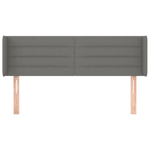 Kopfteil mit Ohren Dunkelgrau 147x16x78/88 cm Stoff