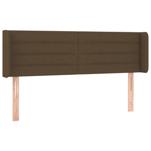 Kopfteil mit Ohren Dunkelbraun 147x16x78/88 cm Stoff