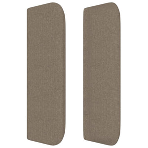 Kopfteil mit Ohren Taupe 147x16x78/88 cm Stoff