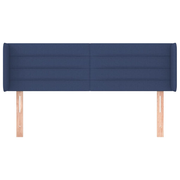 Kopfteil mit Ohren Blau 147x16x78/88 cm Stoff