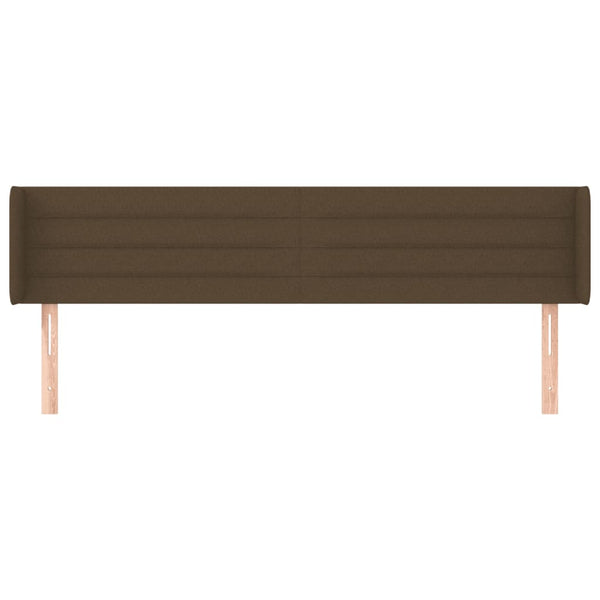 Kopfteil mit Ohren Dunkelbraun 163x16x78/88 cm Stoff