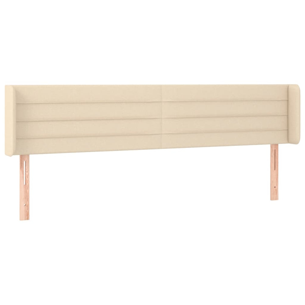 vidaXL Wingback Headboard Cream 183x16x78/88 cm Fabric