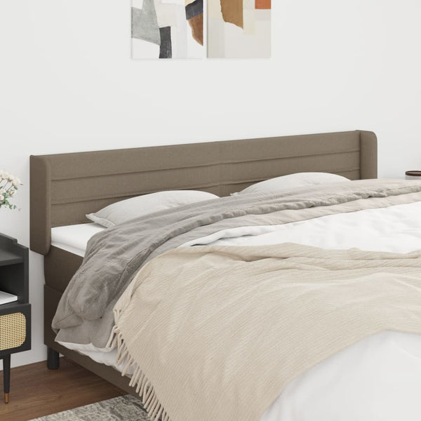 vidaXL Wingback Headboard Taupe 203x16x78/88 cm Fabric