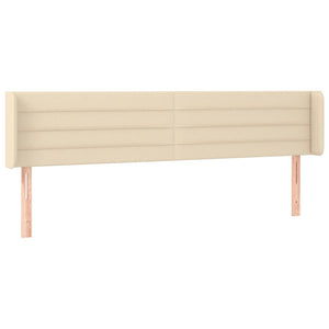 vidaXL Wingback Headboard Cream 203x16x78/88 cm Fabric