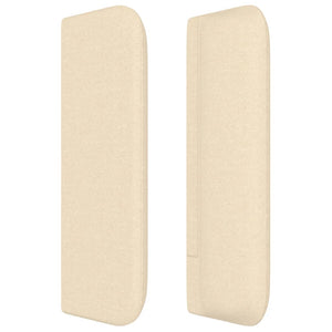 vidaXL Wingback Headboard Cream 203x16x78/88 cm Fabric