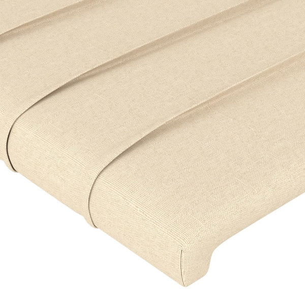 vidaXL Wingback Headboard Cream 203x16x78/88 cm Fabric