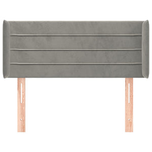 vidaXL Wingback Headboard Light Gray 83x16x78/88 cm Velvet