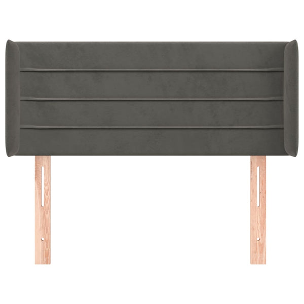 vidaXL Wingback Headboard Dark Grey 83x16x78/88 cm Velvet