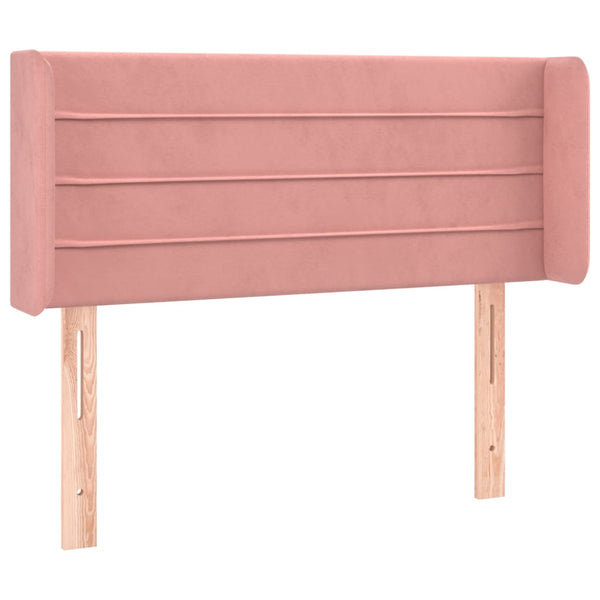 vidaXL Headboard with Ears Pink 83x16x78/88 cm Velvet