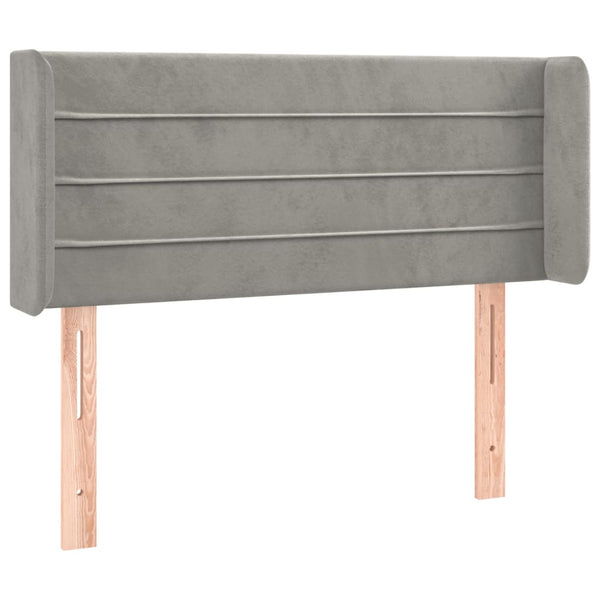 vidaXL Wingback Headboard Light Gray 93x16x78/88 cm Velvet