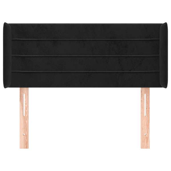 vidaXL Wingback Headboard Black 93x16x78/88 cm Velvet