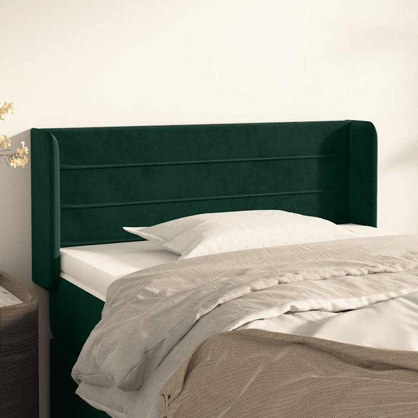 vidaXL Wingback Headboard Dark Green 93x16x78/88 cm Velvet