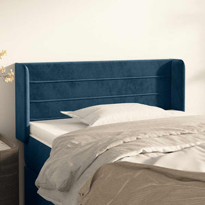 vidaXL Wingback Headboard Dark Blue 93x16x78/88 cm Velvet