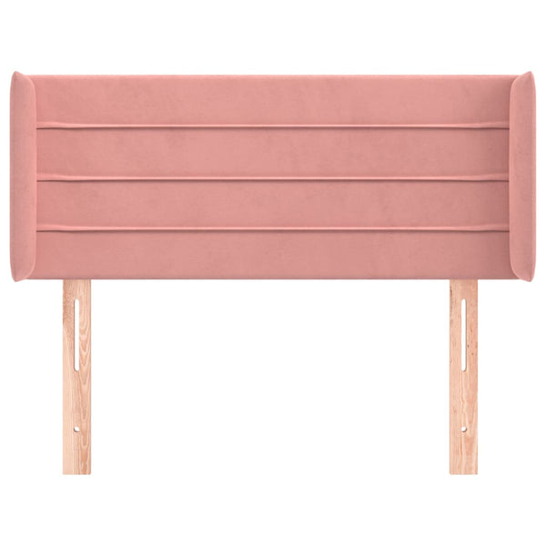 vidaXL Wingback Headboard Pink 93x16x78/88 cm Velvet
