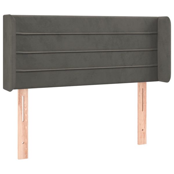 vidaXL Wingback Headboard Dark Grey 103x16x78/88 cm Velvet
