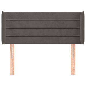 vidaXL Wingback Headboard Dark Grey 103x16x78/88 cm Velvet