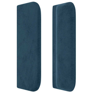 vidaXL Wingback Headboard Dark Blue 103x16x78/88 cm Velvet