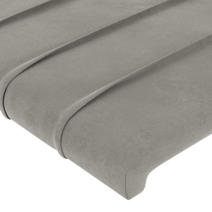 vidaXL Wingback Headboard Light Grey 147x16x78/88 cm Velvet