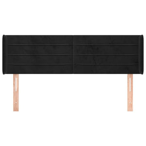 vidaXL Wingback Headboard Black 147x16x78/88 cm Velvet