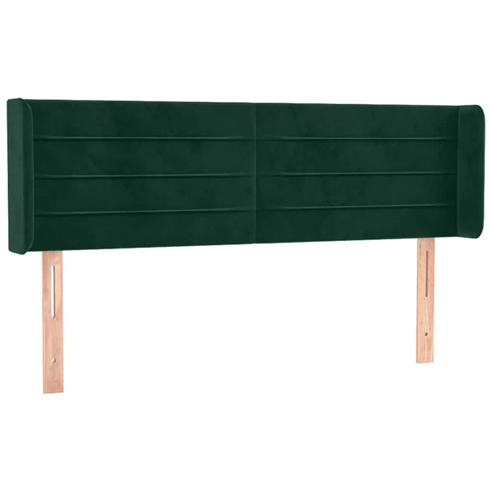 vidaXL Wingback Headboard Dark Green 147x16x78/88 cm Velvet