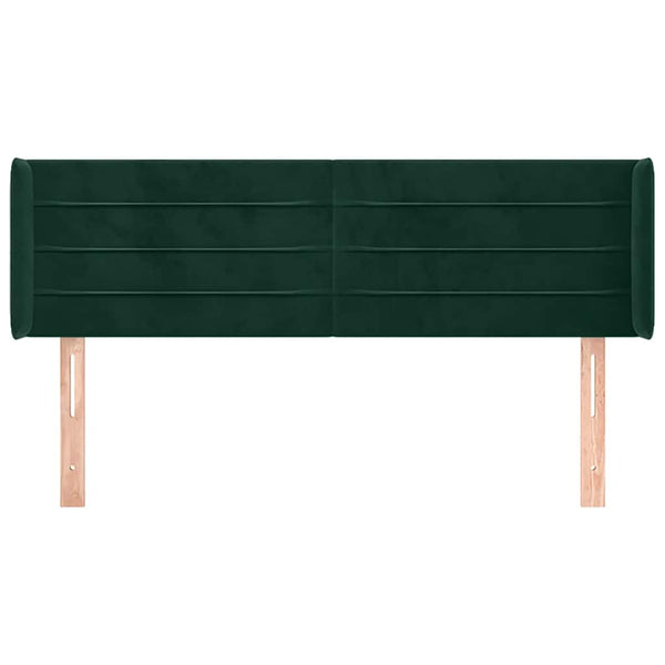 vidaXL Wingback Headboard Dark Green 147x16x78/88 cm Velvet