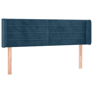 vidaXL Wingback Headboard Dark Blue 147x16x78/88 cm Velvet