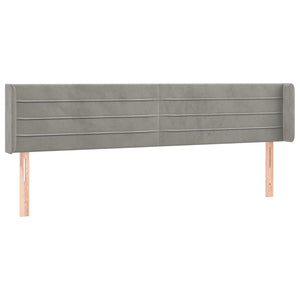 vidaXL Wingback Headboard Light Gray 163x16x78/88 cm Velvet