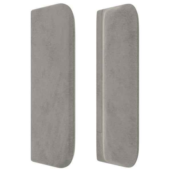 vidaXL Wingback Headboard Light Gray 163x16x78/88 cm Velvet