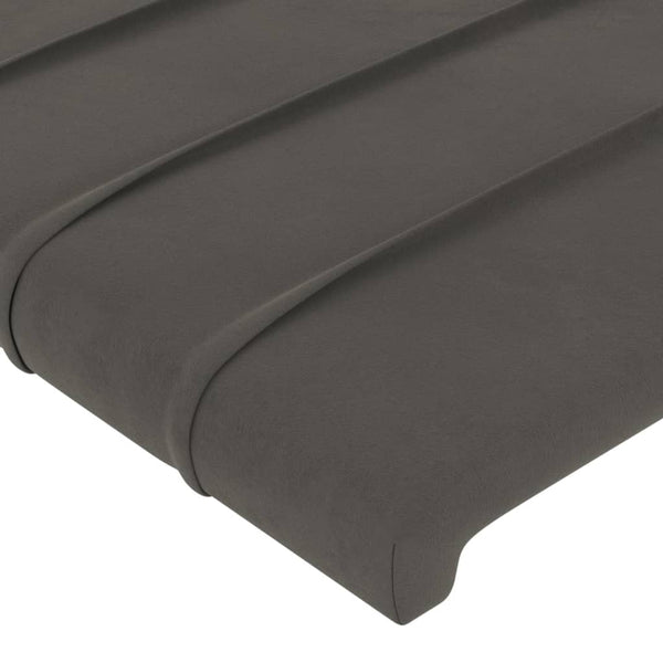 vidaXL Wingback Headboard Dark Grey 163x16x78/88 cm Velvet