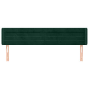 vidaXL Wingback Headboard Dark Green 163x16x78/88 cm Velvet