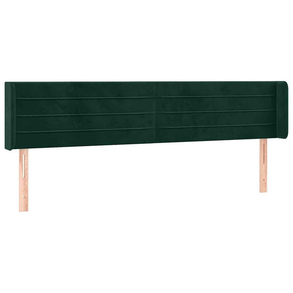 vidaXL Wingback Headboard Dark Green 183x16x78/88 cm Velvet