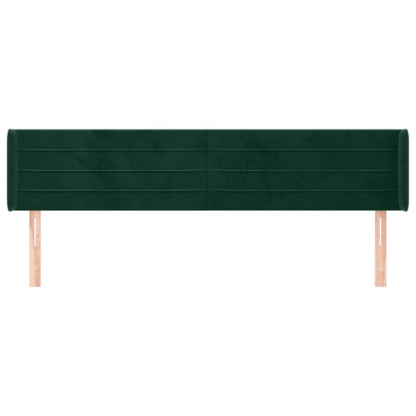 vidaXL Wingback Headboard Dark Green 183x16x78/88 cm Velvet
