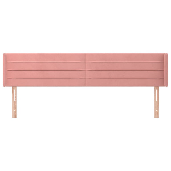 vidaXL Wingback Headboard Pink 183x16x78/88 cm Velvet