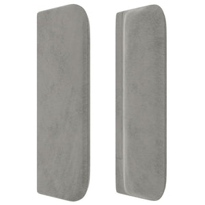 vidaXL Wingback Headboard Light Grey 203x16x78/88 cm Velvet