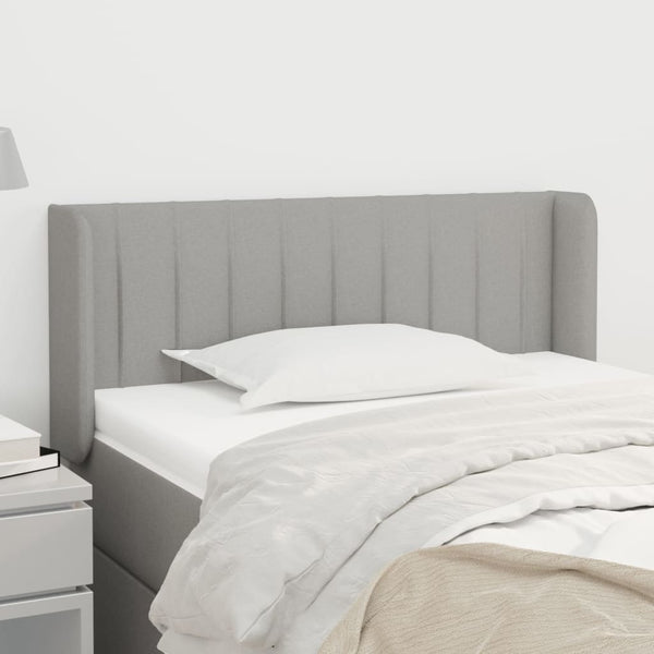 vidaXL Tufted Headboard Light Grey 83x16x78/88 cm Fabric