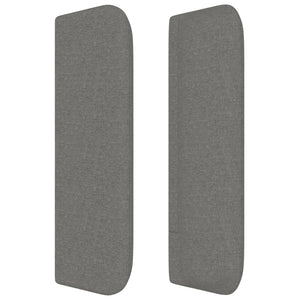 vidaXL Wingback Headboard Dark Grey 83x16x78/88 cm Fabric