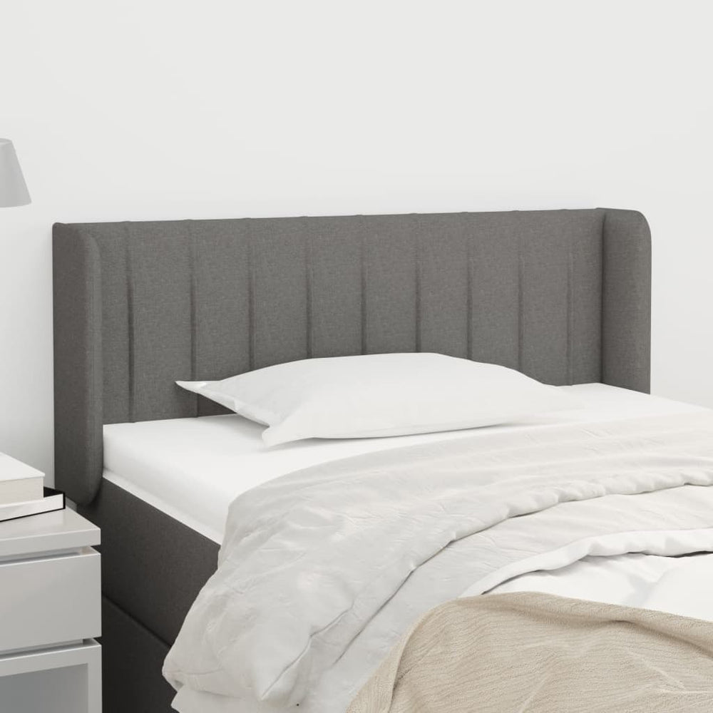 vidaXL Wingback Headboard Dark Grey 83x16x78/88 cm Fabric