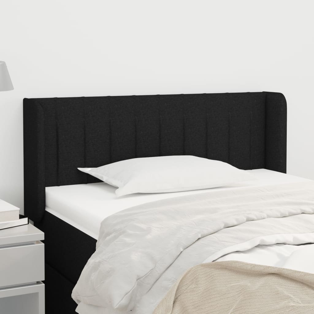 vidaXL Wingback Headboard Black 83x16x78/88 cm Fabric