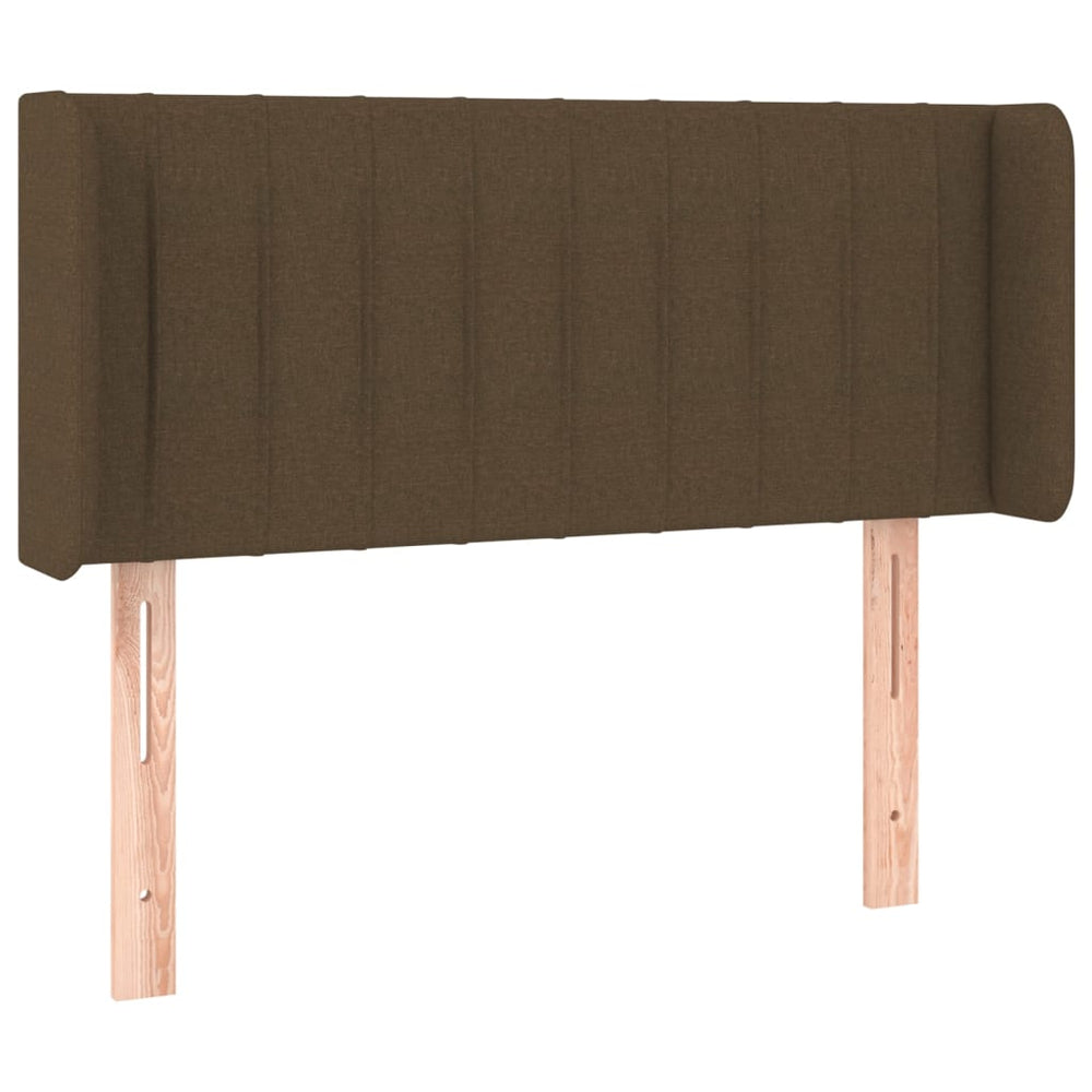 vidaXL Wingback Headboard Dark Brown 83x16x78/88 cm Fabric