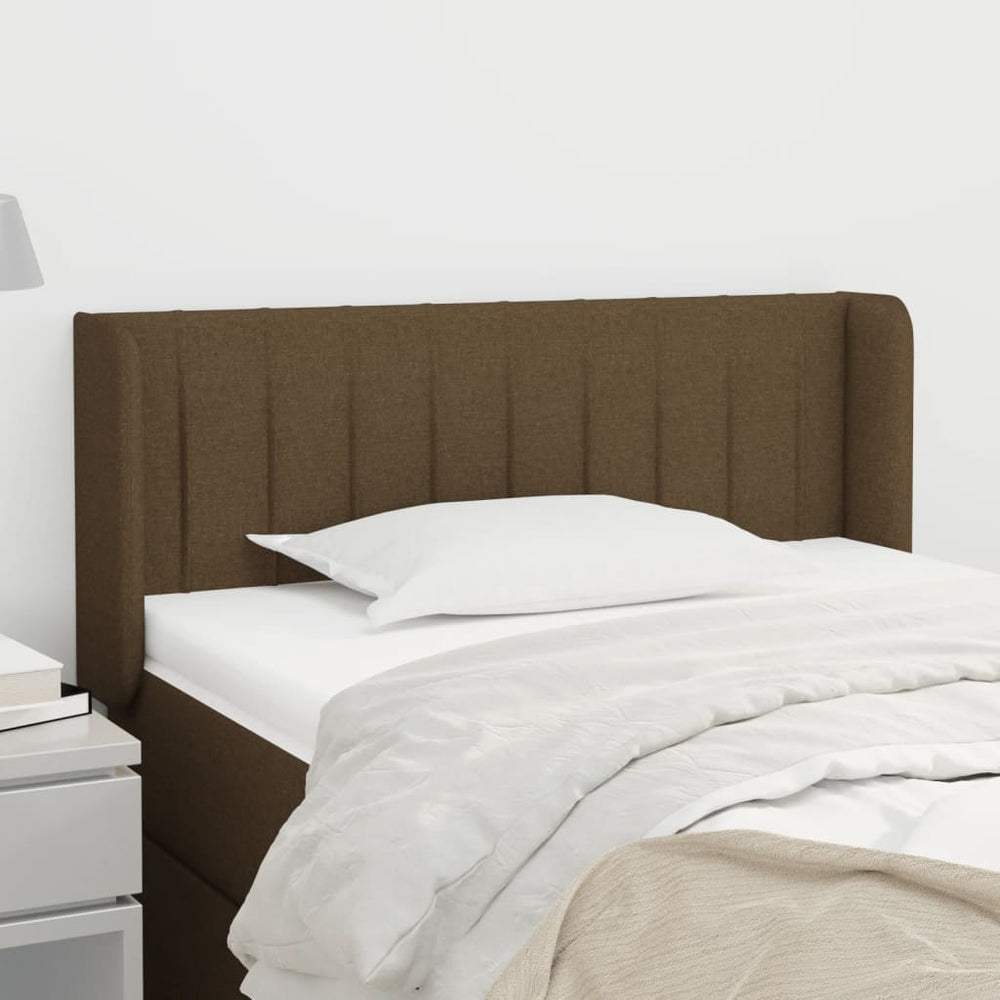vidaXL Wingback Headboard Dark Brown 83x16x78/88 cm Fabric