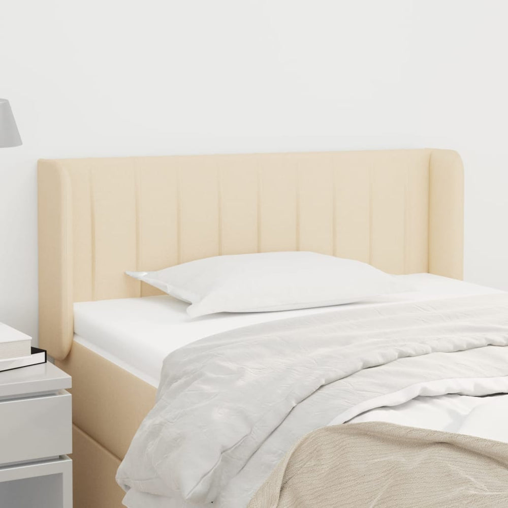 vidaXL Wingback Headboard Cream 83x16x78/88 cm Fabric