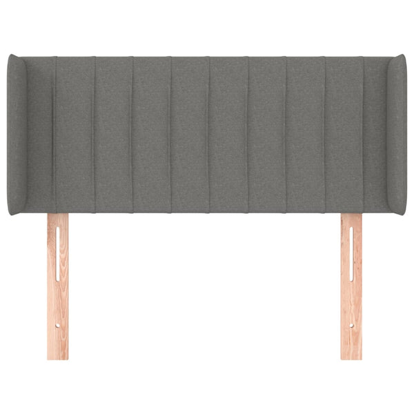 vidaXL Wingback Headboard Dark Grey 93x16x78/88 cm Fabric