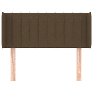 Kopfteil mit Ohren Dunkelbraun 93x16x78/88 cm Stoff