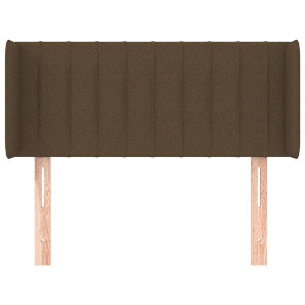 Kopfteil mit Ohren Dunkelbraun 93x16x78/88 cm Stoff