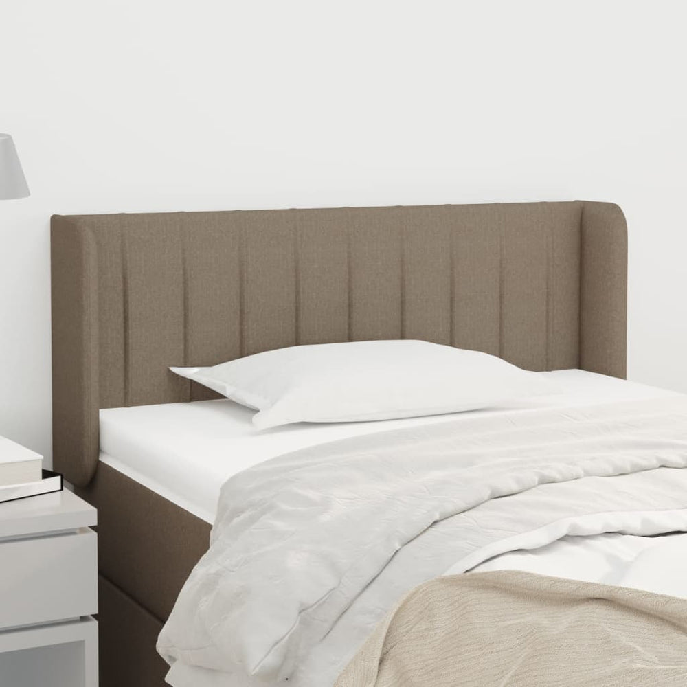 Kopfteil mit Ohren Taupe 93x16x78/88 cm Stoff
