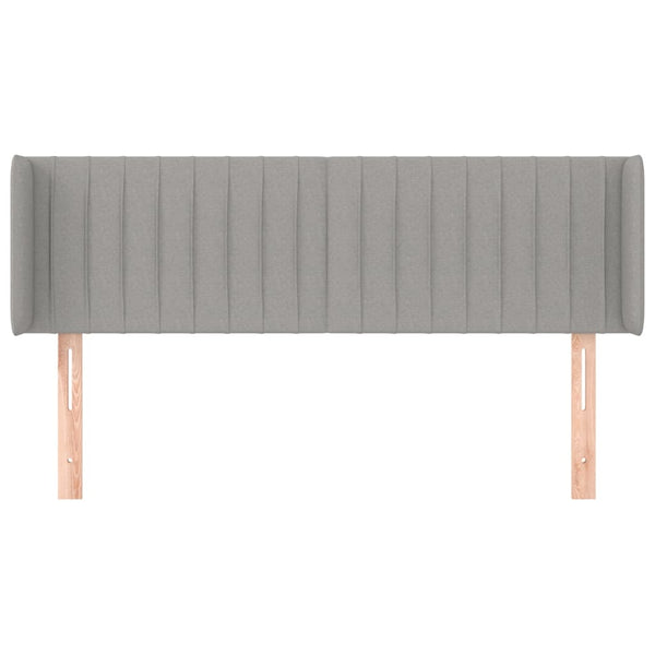 Kopfteil mit Ohren Hellgrau 147x16x78/88 cm Stoff