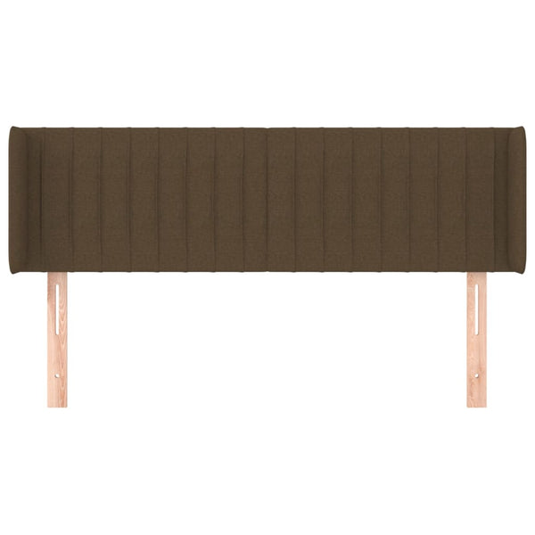 Kopfteil mit Ohren Dunkelbraun 147x16x78/88 cm Stoff