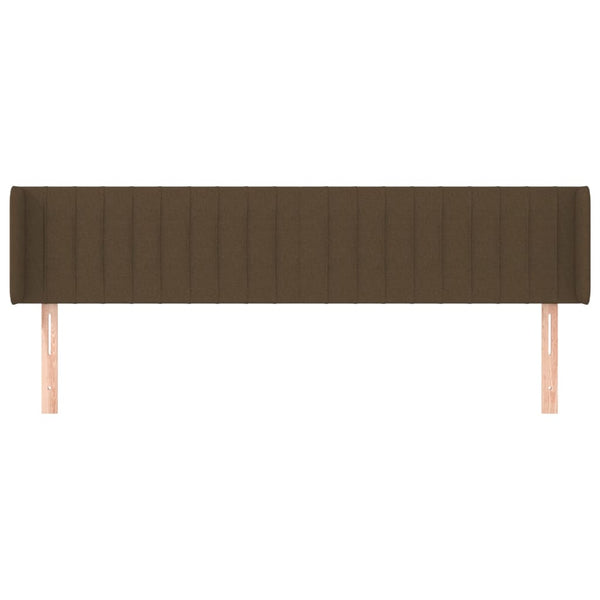 Kopfteil mit Ohren Dunkelbraun 163x16x78/88 cm Stoff